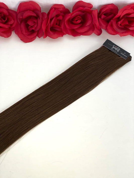 LUX 16", 20" Chocolate Brown *Hand Tied Weft - Scarlett Hair Extensions