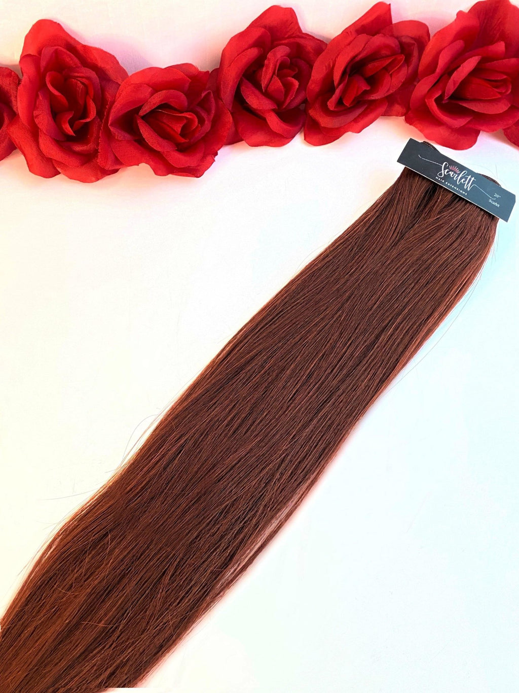 LUX 16", 20" Scarlet Red *Hand Tied Weft - Scarlett Hair Extensions