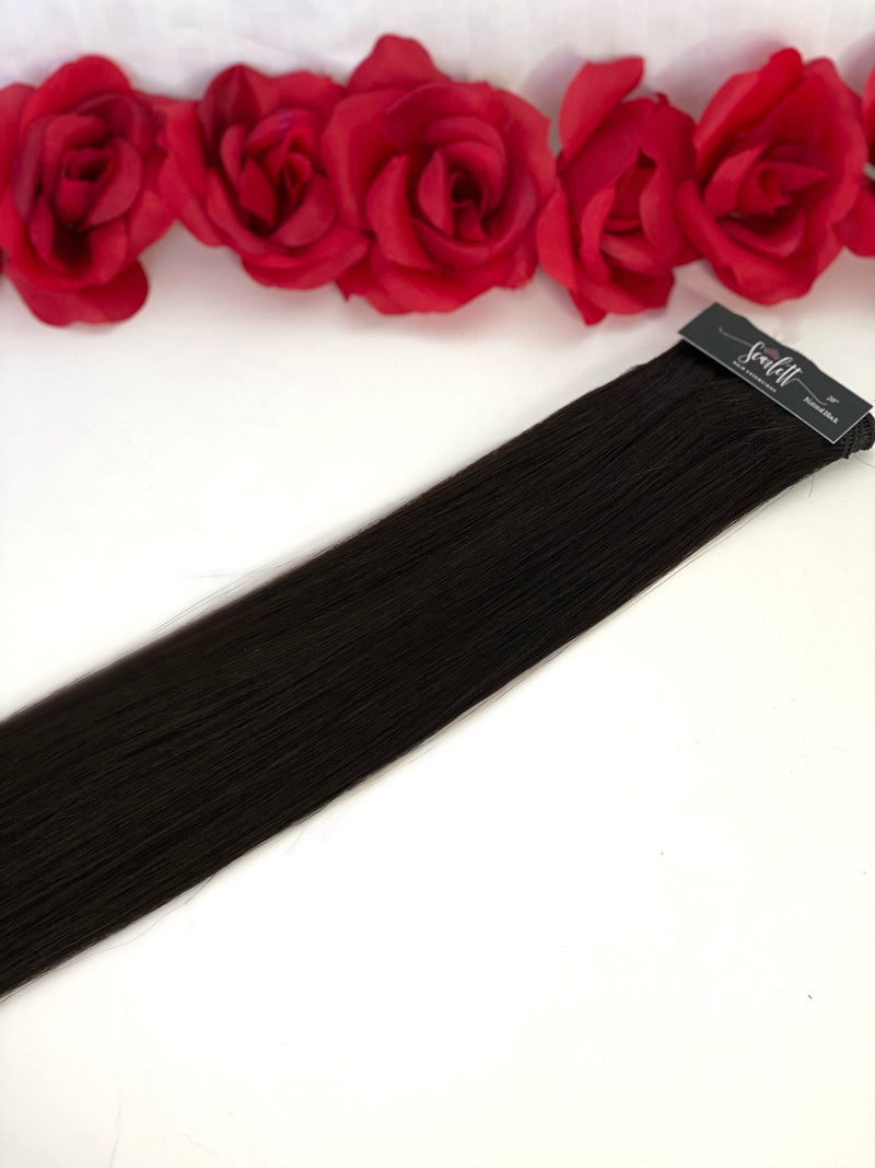 LUX 16" Natural Black *Hand Tied Weft - Scarlett Hair Extensions