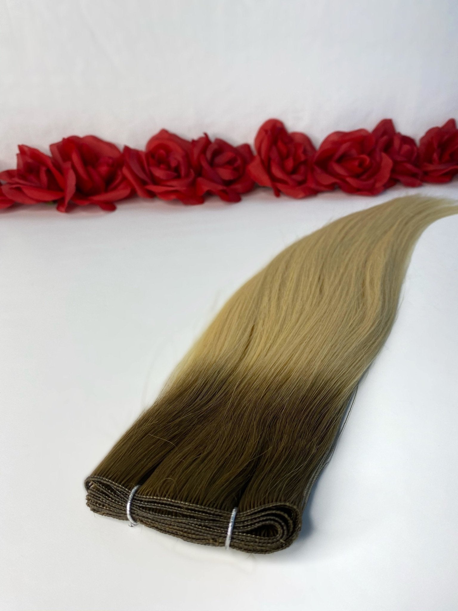 LUX 16" Rooted Butter Blonde *Hand Tied Weft - Scarlett Hair Extensions