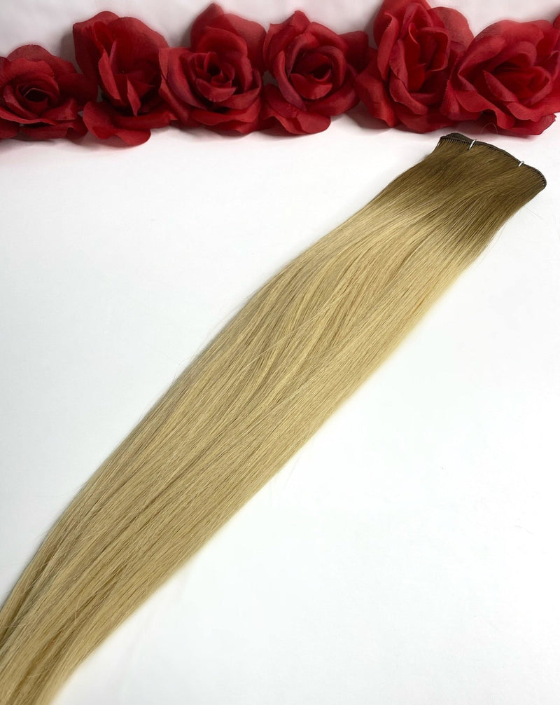 LUX 16" Rooted Butter Blonde *Hand Tied Weft - Scarlett Hair Extensions