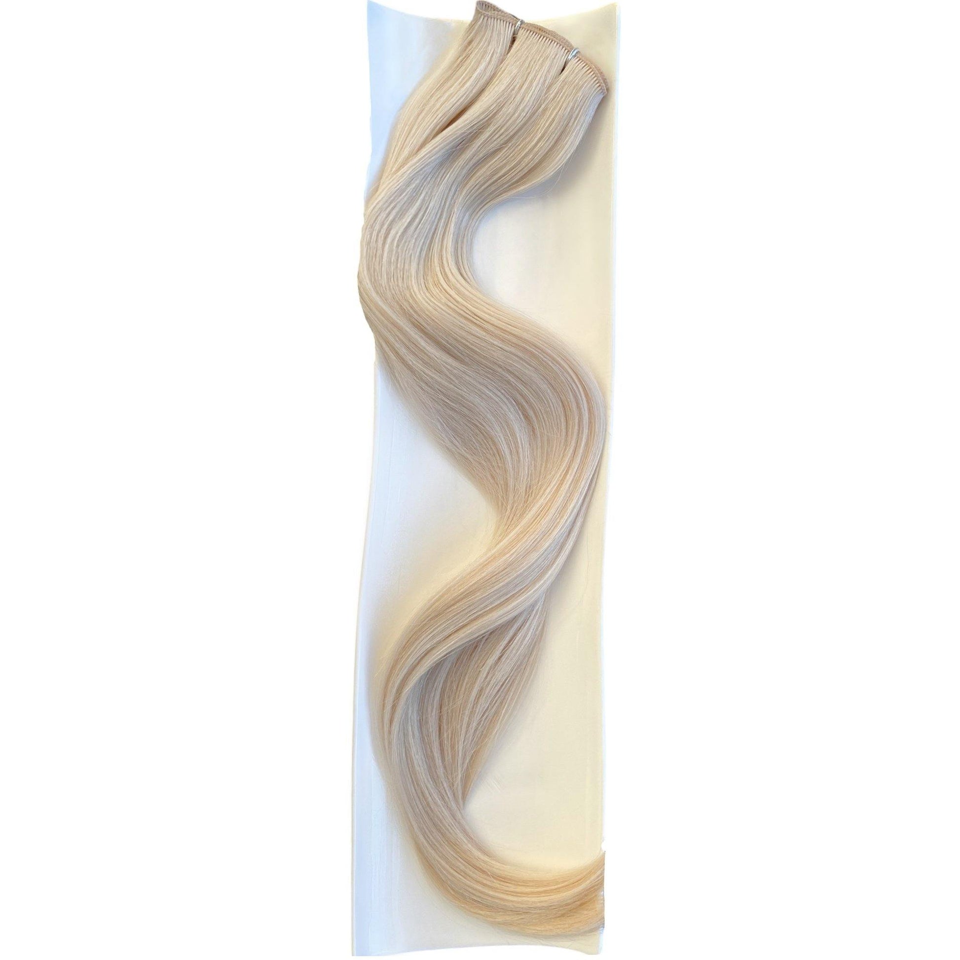 LUX 16" Snow White *Hand Tied Weft - Scarlett Hair Extensions