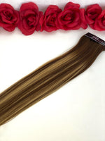 LUX 20" Chocolate & Butterscotch *Hand Tied Weft - Scarlett Hair Extensions