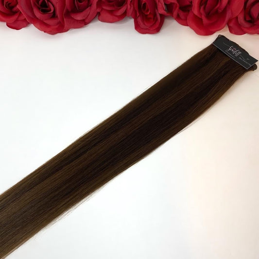 LUX 20" Dark Chocolate Twist *Hand Tied Weft - Scarlett Hair Extensions