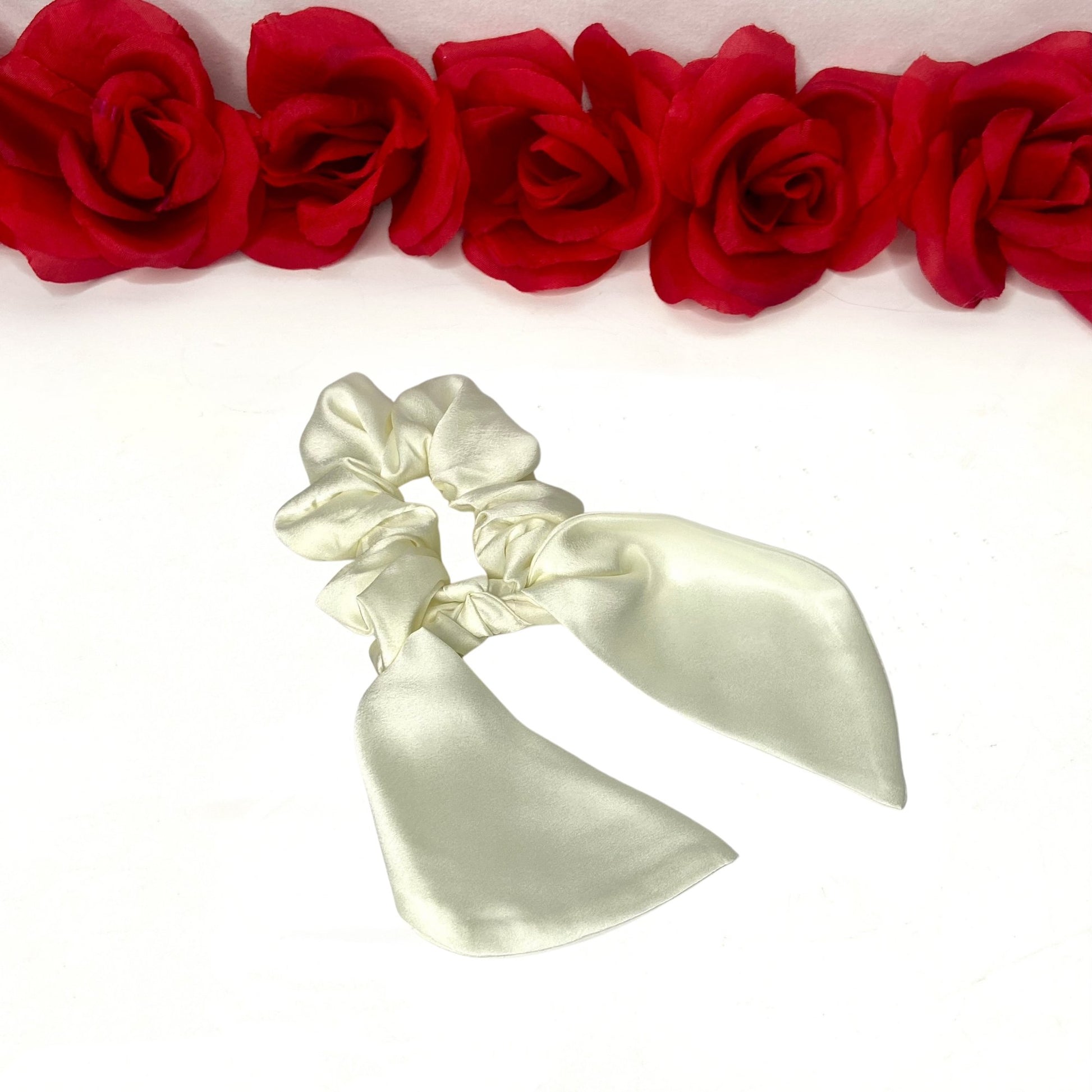 Silk Scrunchie *Bunny Tail * Blonde - Scarlett Hair Extensions